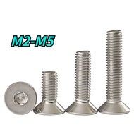 [HNK] 316 Stainless Steel Countersunk Head Hexagon Socket Screw Flat Head Hexagon Socket Screw Standard Parts M2M2.5M3M4M5