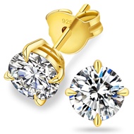 0.6-3ct Moissanite Stud Earrings, D Color VVS1 Clarity, Lab Created Diamond Stud Earring for Women, 