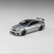 Classic Garage Mercedes Benz C63 Coupe Black Seties W204 Silver (Diecast 1/64)