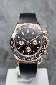 【定制】Seiko Mod Quartz Chronograph Watch 40mm 玫瑰金朱古力地通拿 精工改裝石英計時鋼錶