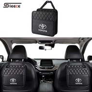 Sieece Car Seat Back Organizer Leather Car Storage Box Car Interior Accessories For Toyota Wish Hiace Sienta Altis Harrier CHR Vios Rush Alphard Camry RAV4 Innova