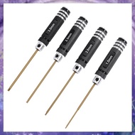 (Y W Z H)4 Pcs 1.5 / 2.0 / 2.5 / 3.0 mm Hex Screwdriver Set Titanium Hex Wrench Tool Set for Multi- 