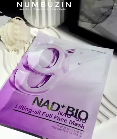Original Numbuzin No.9 Sheet Mask Enhance Entire Elasticity Reduce Wrinkle Collagen Firming NAD+ BIO