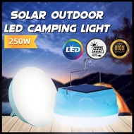 【 8 Hours 】USB rechargeable solar emergency LED light with power bank for phone solar camping light 