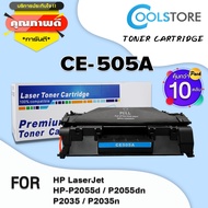 COOL ตลับหมึกเทียบเท่าเลเซอร์โทนเนอร์ CE505A/CE505/505A/505 (แพ็ค10) สำหรับ HP Printer P2035/P2035n/