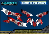Mio Gear 125 Sticker RedBulls Design Stiocker