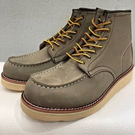 Red WING Boots Heritage Moc Toe 8875 Gray Nubuck Leather