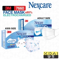 3M Nexcare PREMIUM 50/35PCS 7660 KIDS/CHILD/ADULT Premium FACE MASK Earloop 3ply Surgery 3m n95 kn95