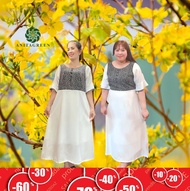 đầm hoa trung niên quý cô phối cao cấp LT21-0123