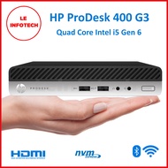 HP ProDesk 400 G3 Desktop Mini Quad Cores Intel i5-6500T 2.5GHz RAM 8/16/32GB 256/512GB/1TB NVMe SSD WiFi DPtoHDMI Win10Pro Used - Leinfotech