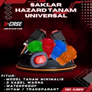 3nity Motorcycle X-Case 3 Wires Hazard On Off Switch Transparent Black