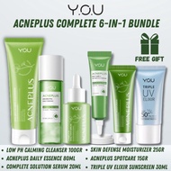 YOU Acneplus series Skincare Paket Lengkap Bundle 6 in 1 With Triple