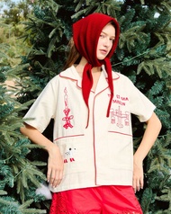 Pickle Projects— TU ES MA MAISON HOLIDAY COLLECTION HAND EMBROIDERED S/S SHIRT (ปักด้วยมือ)