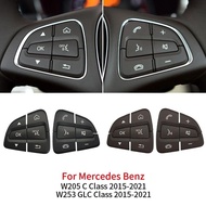 For Mercedes W205 W253 Car Steering Wheel Multifunction Control Buttons Cover For Benz C GLC Class C