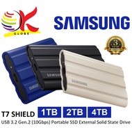 SAMSUNG T7 SHIELD USB 3.2 GEN.2 (10GBPS) EXT SSD EXTERNAL SOLID STATE DRIVE ,IP65 WATER AND DUST PRO