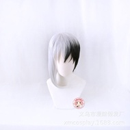 Stone Era Light Fog Dr. Stone Wig cosplay Black White Color Separation GVPE