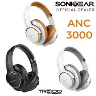 SonicGear Airphone ANC 3000 Wireless Bluetooth Active Noise-Cancelling Over-Ear Headphone with Microphone