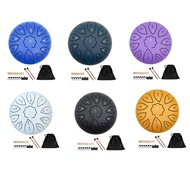 (EMGD) Rain Drum for Outside Steel Tongue Drum 11 Notes 6 Inches Chakra Tank Drum Steel Percussion P