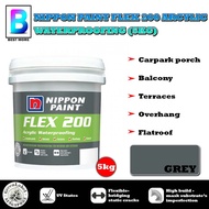 NIPPON PAINT FLEX 200 ARCYLIC WATERPROOFING (5KG) WHITE / GREY