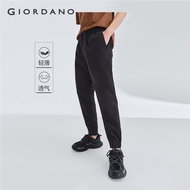 Giordano Official กางเกงขายาวผู้ชาย กางเกงวอร์มขายาว สไตล์เกาหลี 01119066