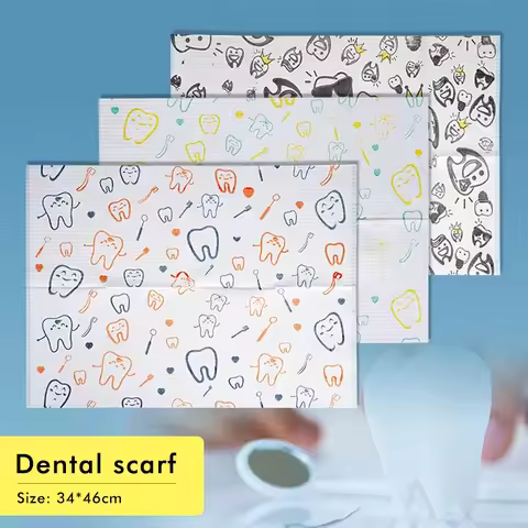 125Pcs/Bag Disposable Dental Chest Towel Dentistry Clean Pad Dental Piercing Bibs Waterproof Medical