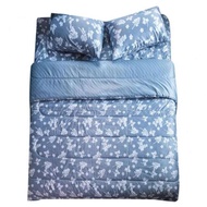 Bed Sheet Set Q3 Gray Flower Pattern Size 5 Ft. 4 Pcs.