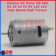 Terapik Dinamo DC Motor RS380 RS 380 DC 3V 5V 6V 9V 12V 15V High