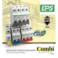 EPS MCB 1 Pole / 2 Pole 6KA Type C MCB (JMS Series) 6A 10A 16A 20A 32A 40A 63A (SIRIM APPROVE)