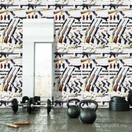 SA-1039 Decoration Office Dormitory Wallpaper Unique Retro Background Wall Gun Entrance Restaurant K