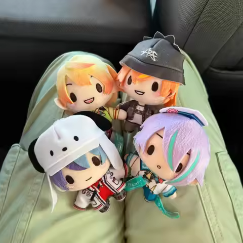 Project SEKAI Fan-made 10cm Cotton Plush Dolls Aoyagi Toya Shinonome Akito Keychain Pendant with Bea