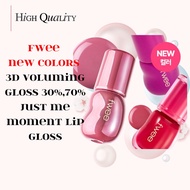 Fwee 3D Voluming Gloss 30%,70% Just me Moment Lip Gloss, High-Shine, Non-Sticky, Moisturizing