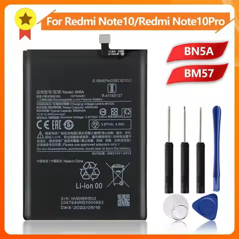Production 2024 Replacement Battery BN5A BM57 For Xiaomi Redmi Note 10 Pro Note 10 poco mi 3pro Note