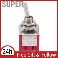 5Pcs Toggle Switch 3PDT 9 Pin 6mm 2A/250VAC 5A/120VAC