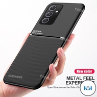 KK Samsung M14 5G 2023 Phone Case Car Magnetic Holder Leather Casing For Samsung Galaxy M14 SamsungM14 M 14 4G 5G