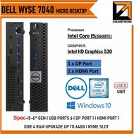 DELL WYSE 7040 MICRO PC CPU CORE i5-6500TE (6th Gen) UPTO 32GB RAM / 1TB SSD Win 10