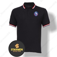 Kaos Polo Shirt Pria Kerah Logo AREMA FC