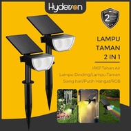 Hyderson Wall Lamp/Solar Garden Ip67 12 Led 3000K/6500K/Rgb 2pcs