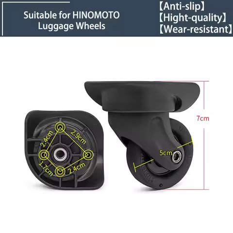 2/4 Wheels Universal Wheels for HINOMOTO HK-3 Swivel Wheels Luggage Accessories Replacement Trolley 