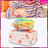 [lsxmz] Busy Pull Tissues Activities Busy Pull Tissues Soft Scarf Box Tissue Box for Motor Skills Le