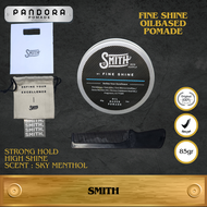 SMITH Fine Shine Hair Pomade OilBased Menthol 85gr Free Sisir