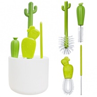 Baby Bottle Brush Cleaning Set 4PCS Cartoon Cacti Cleaning Brush Set Travel Baby Bottle Brush Set for Bottle Straw Nipple &amp; Bottle Cap