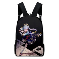 Genshin Impact Kamisato Ayaka Children Backpack Boys Girls Cartoon Anime Oxford Waterproof Schoolbag Women Men Casual Travel Bag