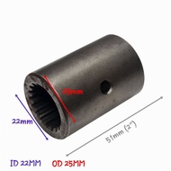 Bush sleeve 18t for tractor kubota long shaft 4x4 b6000 m8200 b7001 modify id 22mm x od 25mm length 