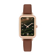 Ladies Student Watch Female Watch Small Square Small Green Watch
