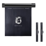 Tong Sampah Kereta Rolling Dispenser - Storan Putar Aloi Aluminium, Beg Sampah Kalis Air Gantung, Ak