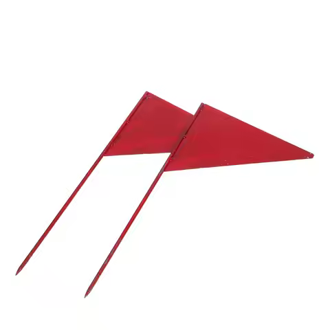 2Pcs Shot Put Marking Flags Triangle Iron Small Competition Flags Portable Accurate Distance Measuri