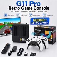 G11 Pro Retro Game Console 64G/128G 60000+ Games Dual System 4K HD TV Box 2.4G Wireless Controllers 