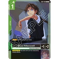 Bandai Gundam Card Game GD01-090 Duo Maxwell Green Rare Card