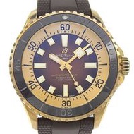 Pre-owned BREITLING Super Ocean Automatic 44 watch, caliber SW200-1, N17376201Q1S1, rubber and bronz