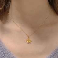 Vietnamese Sand Gold Necklace Vietnamese Sand Gold Necklace Sand Gold Cherry Blossom Necklace Sand Gold Petal Pendant Clavicle Chain Simple All-Match Necklace Long Not Fade yuyi535my.my 3.9